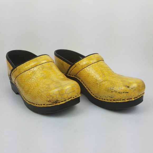 yellow dansko shoes